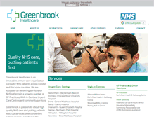 Tablet Screenshot of greenbrook.nhs.uk